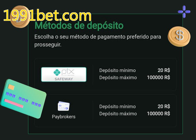 O cassino 1991bet.combet oferece uma grande variedade de métodos de pagamento
