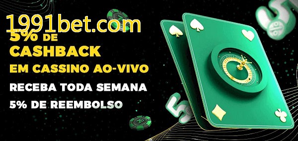 Promoções do cassino ao Vivo 1991bet.com